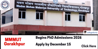 MMMUT Gorakhpur Begins PhD Admissions 2026; Apply by December 15
